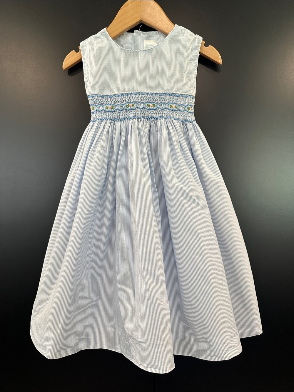 Edgehill Collection Light Blue Smocked Dress